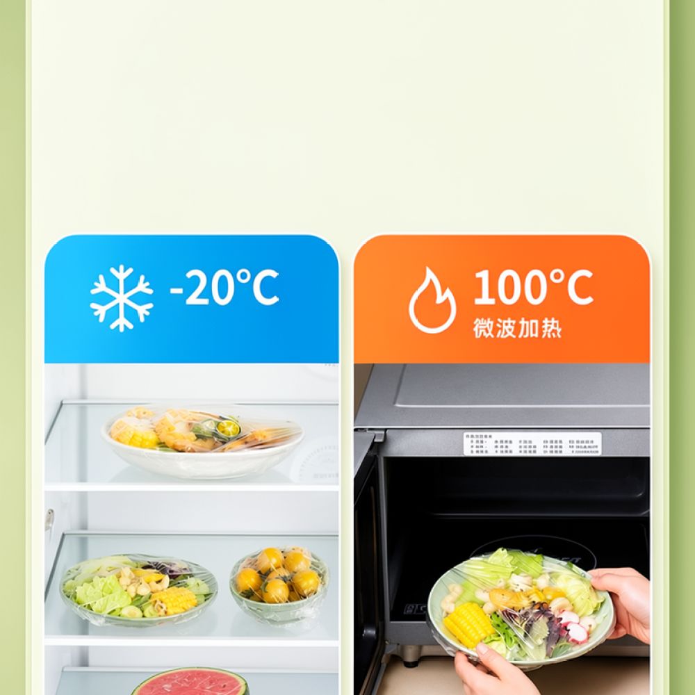 Meal Prep Wraps - Keukenfolie voor vers houden, wegwerpbaar, elastisch,
