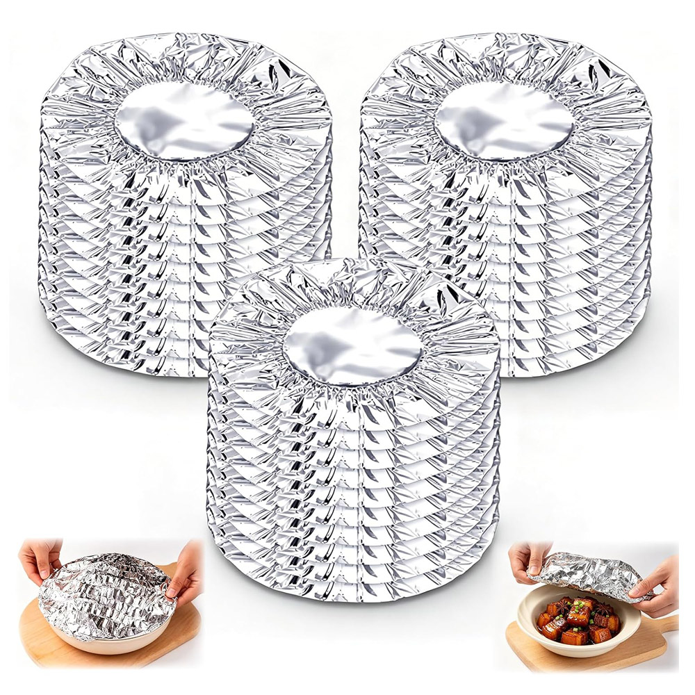 Meal Prep Bowl - Herbruikbare aluminiumfolie voedselhoezen, opklapbare aluminiumfolie voedselisolatiehoezen,