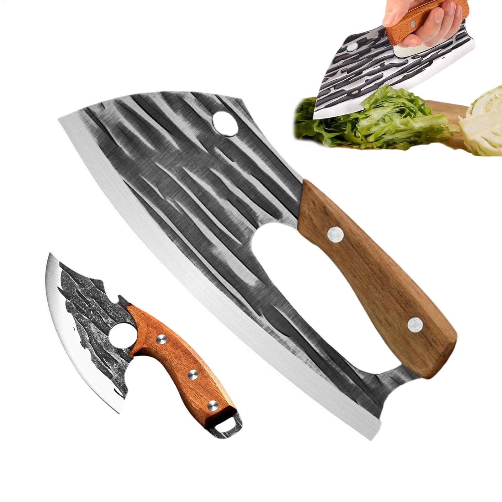 Meal Prep Restaurant - 2 stuks vleesbijl, zware uitvoering, voor