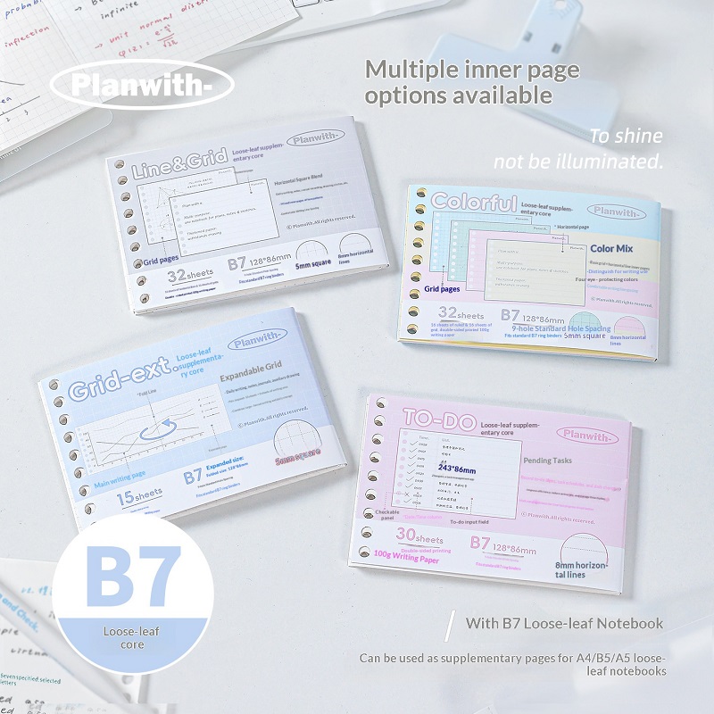 Meal Plan Notepad - Planwith B7 Softback losbladig zaknotitieboekje, 360