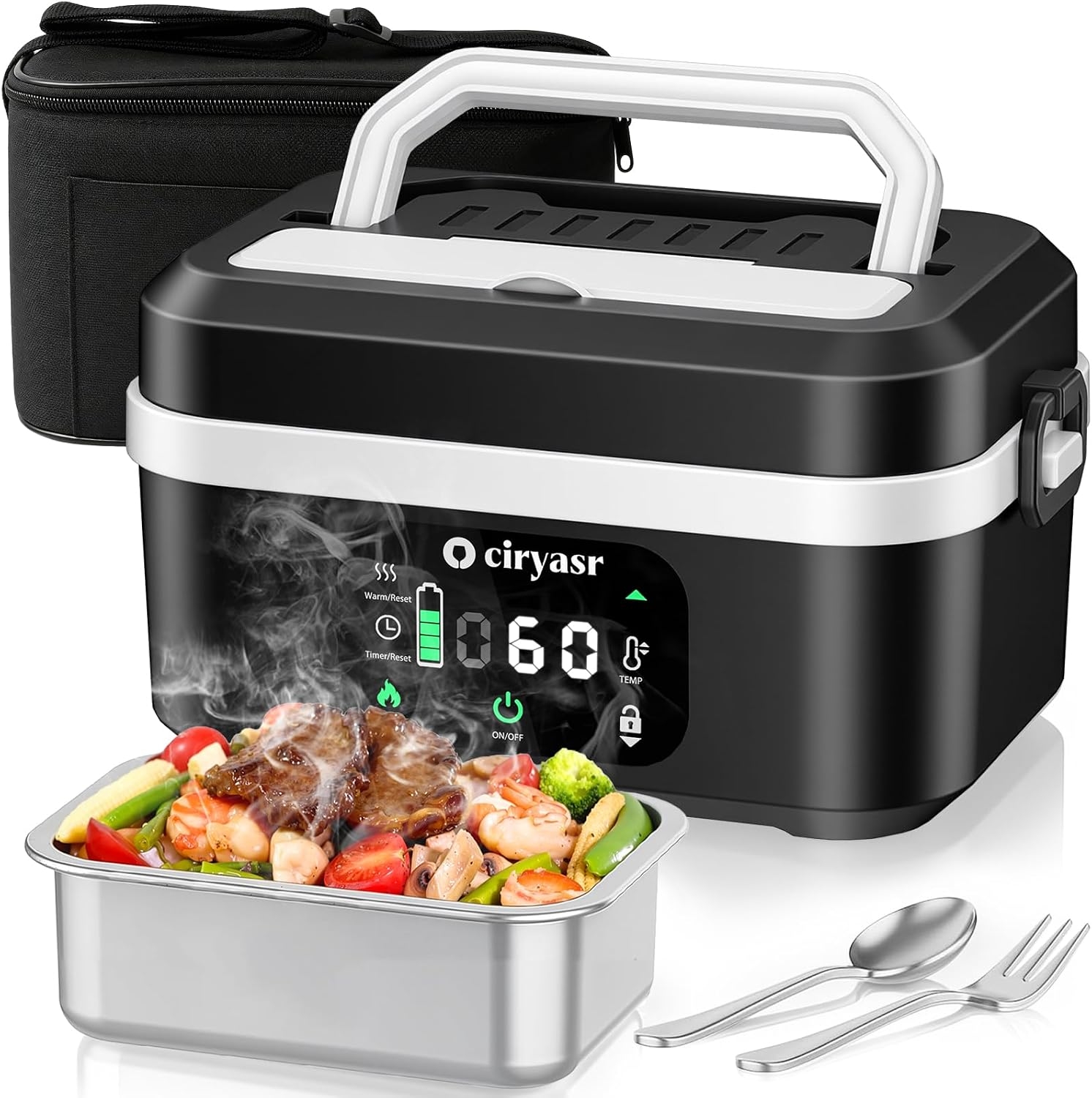 Meal Prep Bag - Krachtige elektrische lunchbox, 1,35L 20000mAh batterij-aangedreven