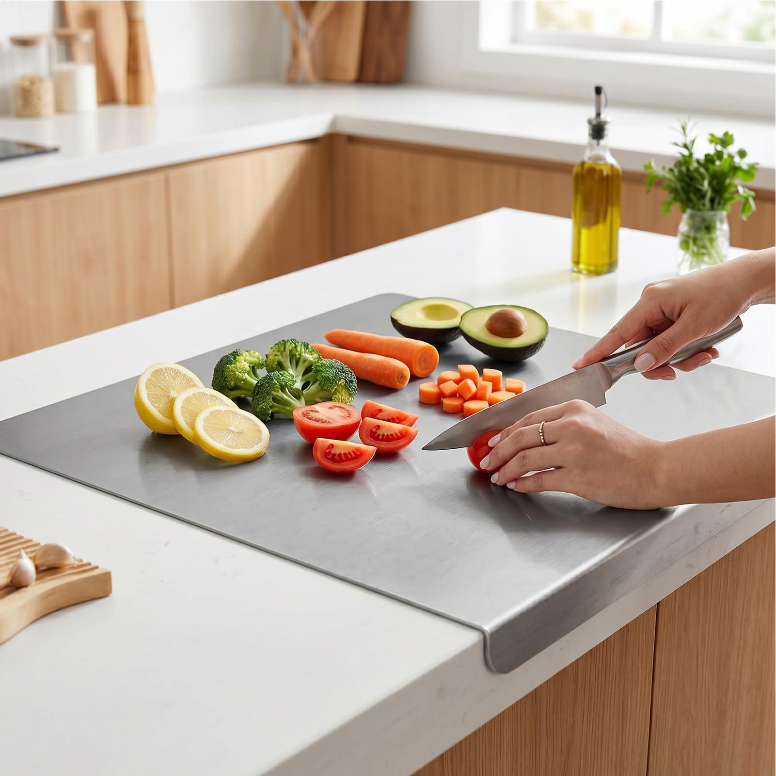 Meal Prep Restaurant - Antislip snijplank van roestvrij staal, metalen