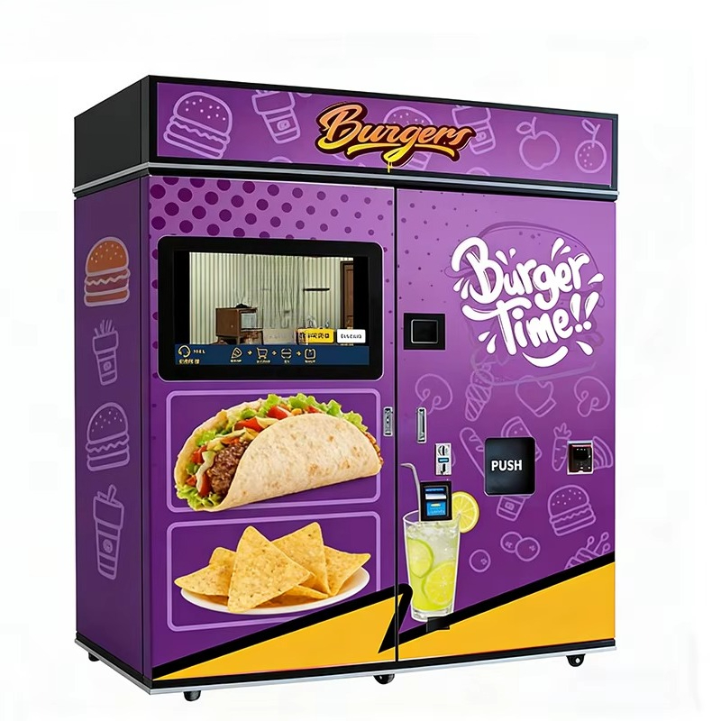 Meal Prep Vending Machine - Geoptimaliseerde fastfood-automaat met magnetron, SDK, hamburger