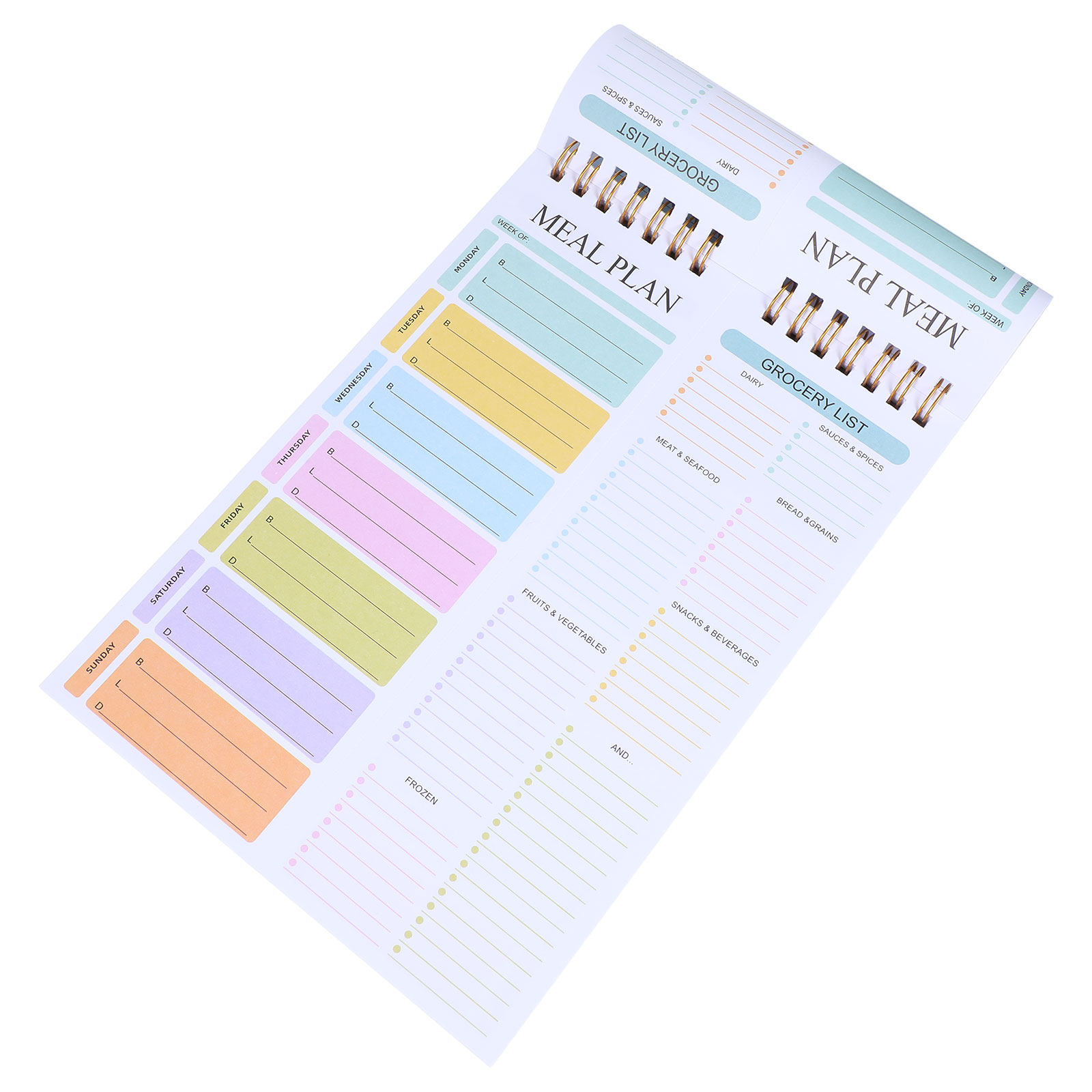 Meal Prep Weekly - A5 weekplanner met spiraalbinding, met afneembare