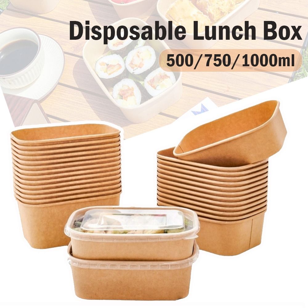 Meal Prep Bowl - 10 stks/set vierkante wegwerp lunchbox met