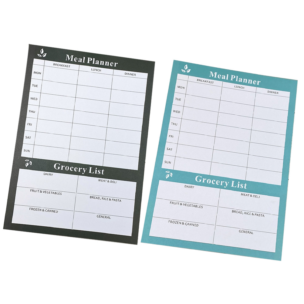 Meal Prep Weekly - 2 stuks stijlvolle weekplanner voor maaltijden,