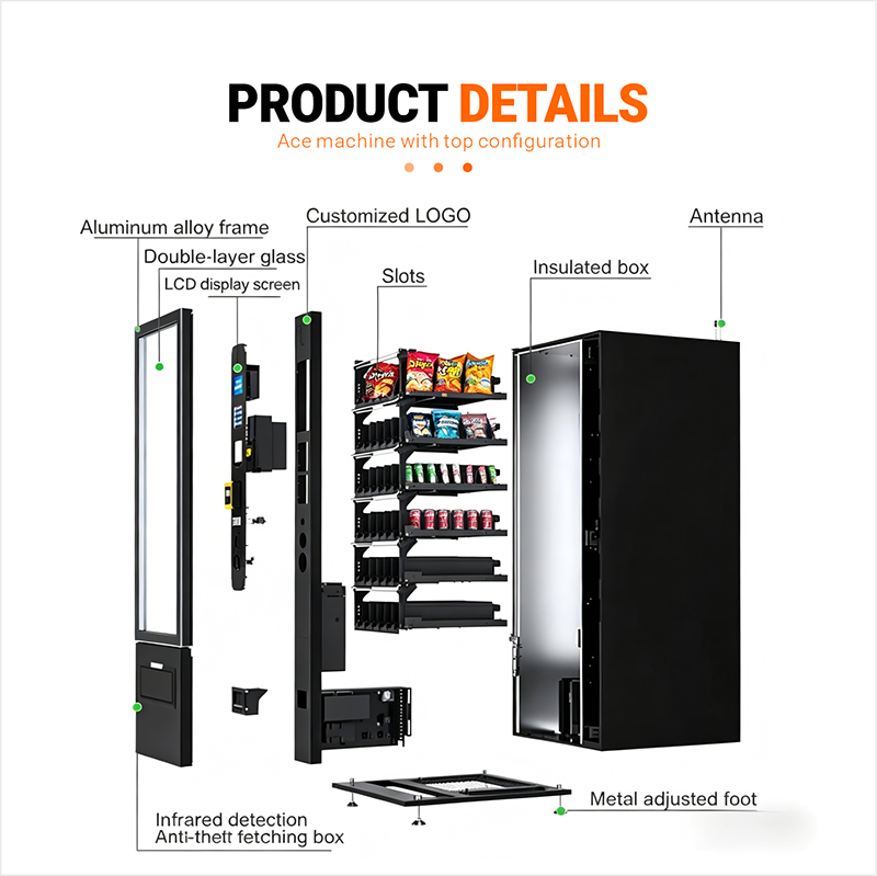 Munt- en biljetgestuurde autom - Meal Prep Vending Machine recensie en prijs