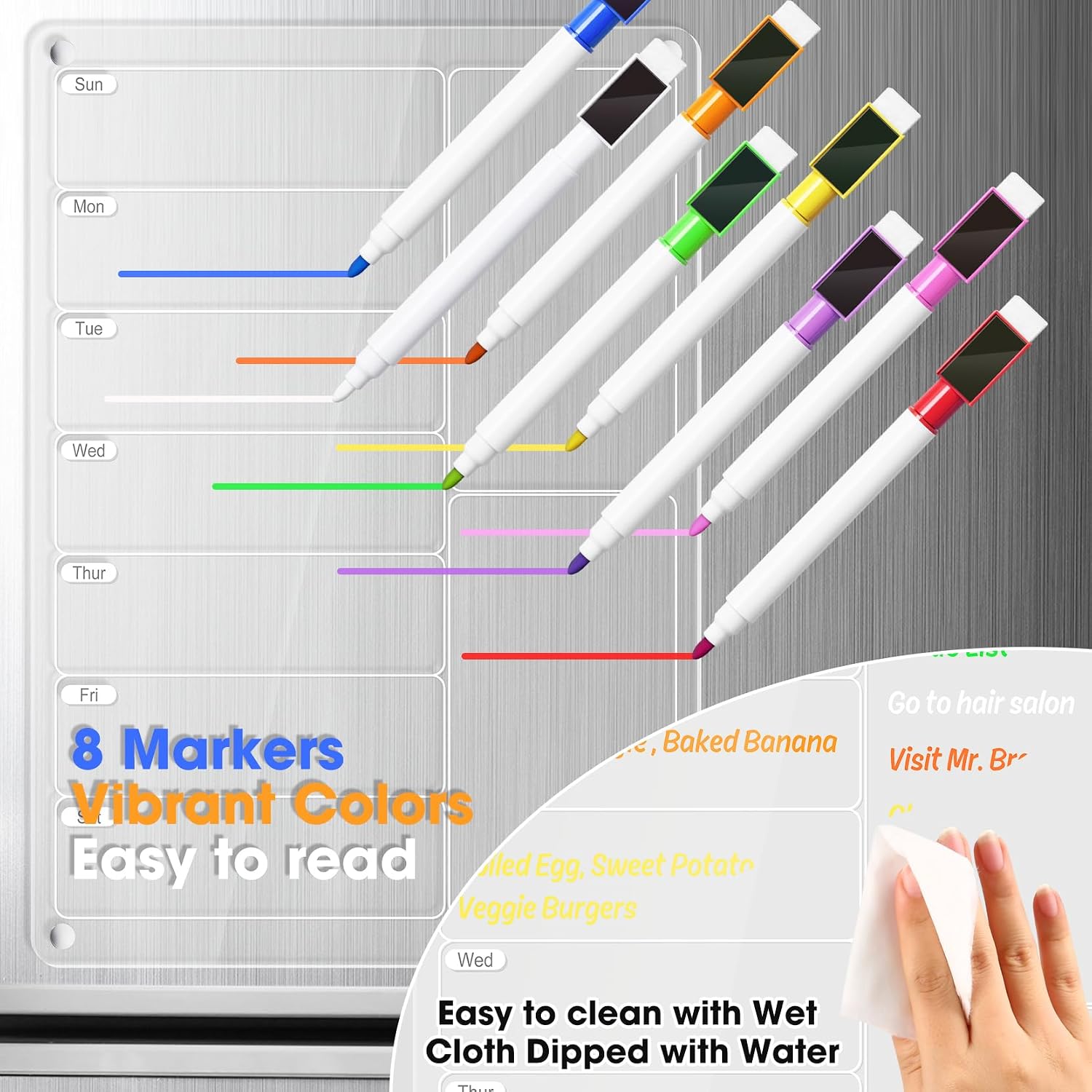 Heldere acryl magnetische koel - Meal Plan Notepad recensie en prijs