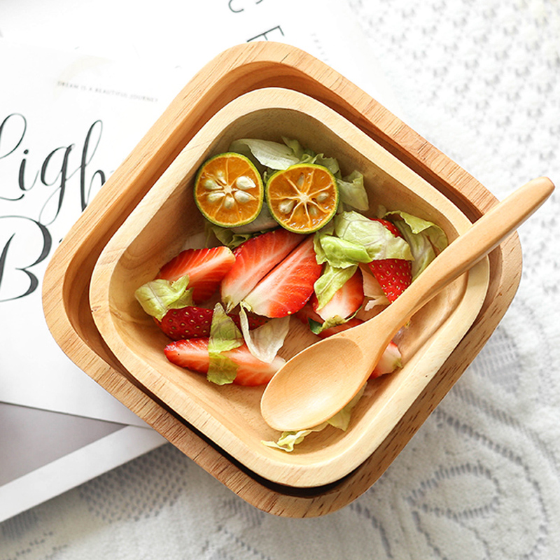 1Pc Vierkante Hout Kom 4 Size  - Meal Prep Bowl recensie en prijs