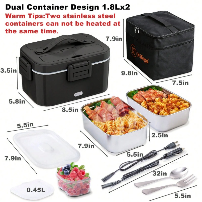 100W Elektrisch Verwarmde Lunc - Meal Prep Bag recensie en prijs