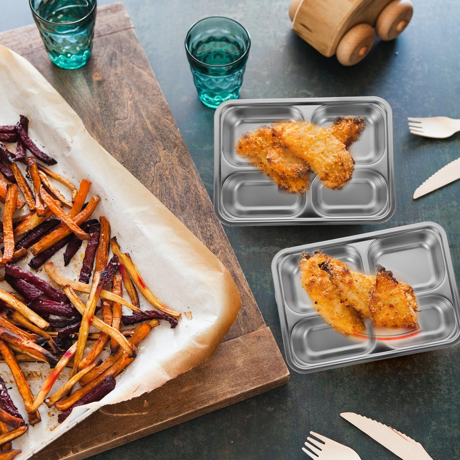 1 stuks roestvrijstalen rechth - Meal Prep Restaurant recensie en prijs