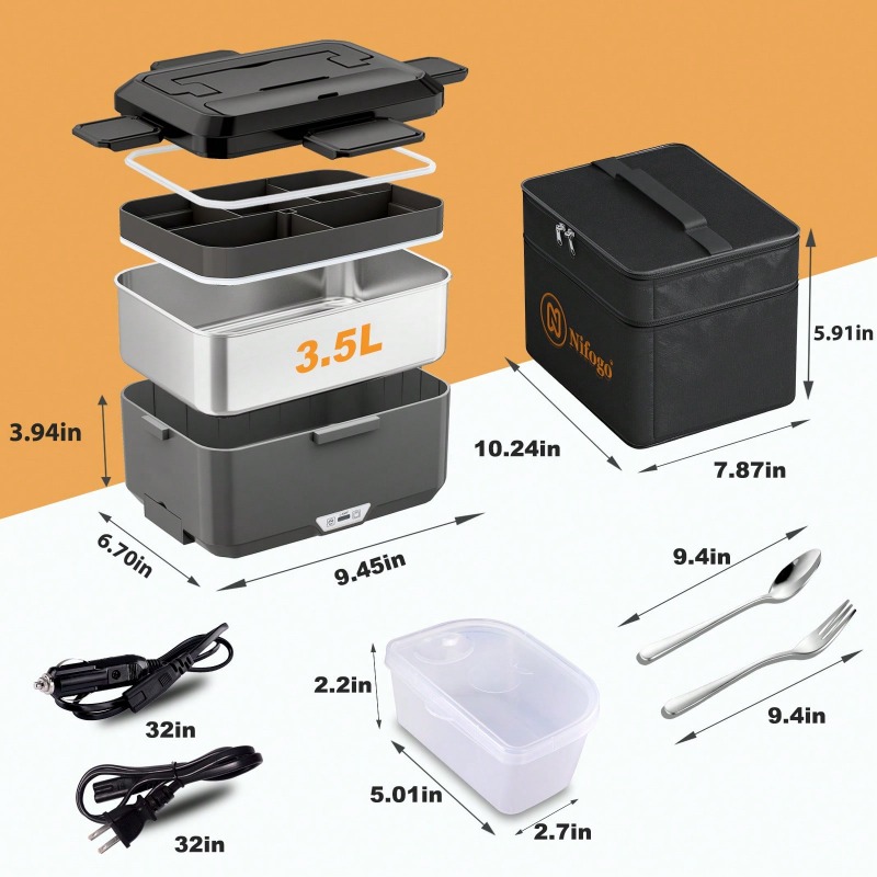 Elektrisch verwarmde lunchbox  - Meal Prep Bag recensie en prijs