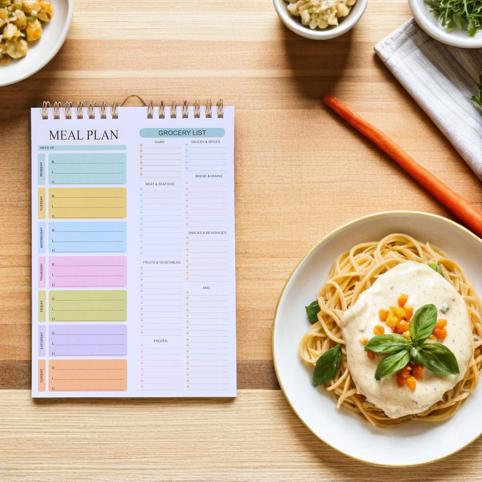 A5 weekplanner met spiraalbind - Meal Prep Weekly recensie en prijs